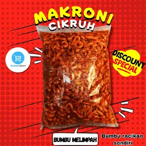 Makaroni cikruh 500g Daun Jeruk Camilan Asin Pedas Makanan Camilan - Spices Food Snack Cemilan