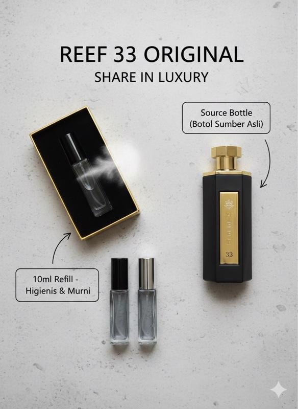 Reef 33 Original Parfum unisex Refill 10ml Higienis Murni Botol  Tebal Asli Kualitas Premium Travel Friendly