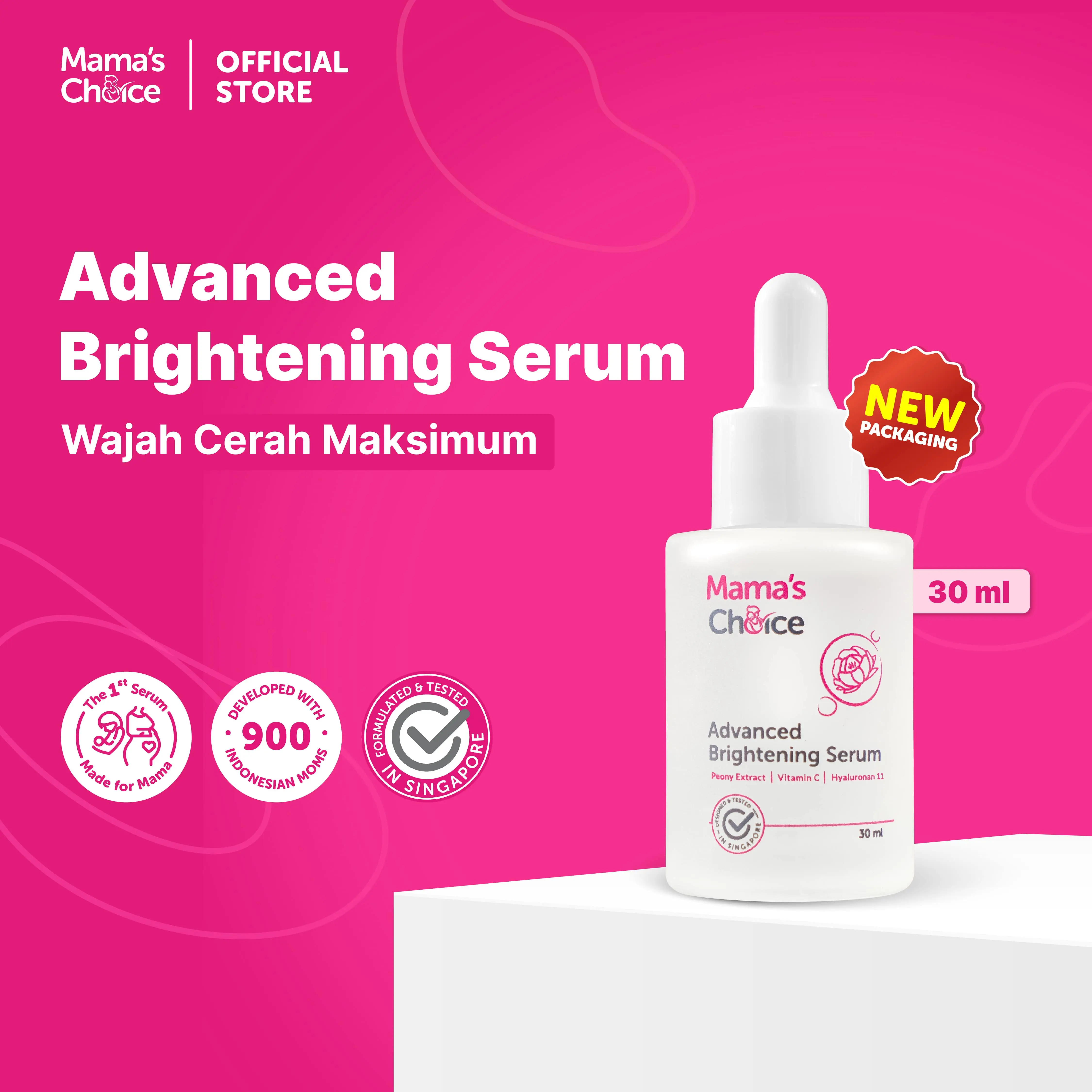 Advanced Brightening Face Serum Mama’s Choice | Serum Wajah Ibu Hamil dan Menyusui -  Skincare untuk Bumil - Wajah Kusam
