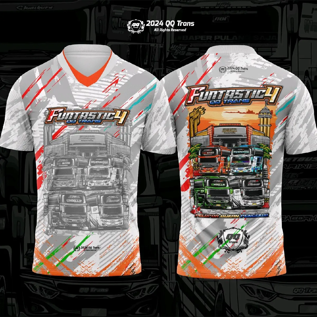 Kaos Bus Mania Original QQ Trans Funtastic4 (free Sticker)