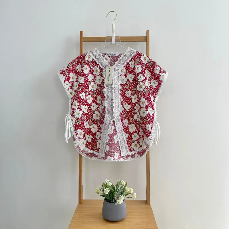 Eclemix Outer Maurin | Vest Brokat Bunga | Outer  Brukat Tanpa Lengan Wanita Rompi 2