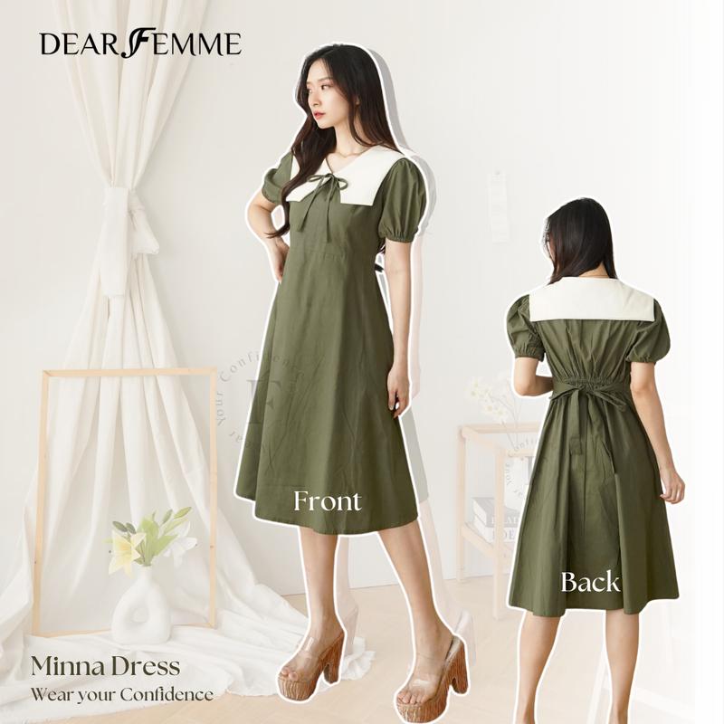 [Dear Femme] NEW CLASSY Minna Dress | Premium Knit Collection | Dress Wanita Korea 1