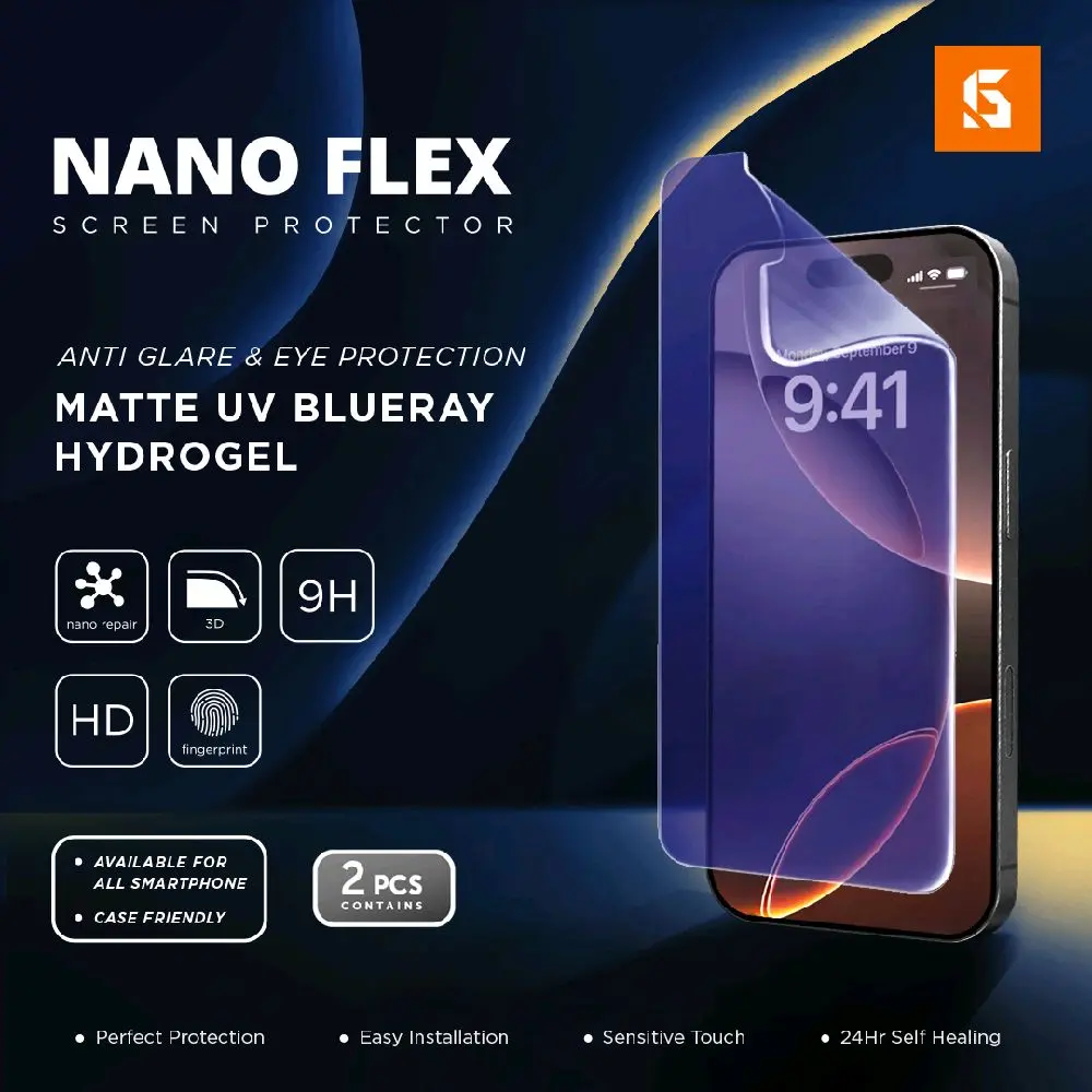 GSOL Nano Flex MATTE UV Blueray Anti Glare Screen Protector semua tipe Handphone anti gores hydrogel - BUKAN TEMPERED GLASS Buy 1 Get 1 Dapat 2 Pcs Anti Gores Layar  Smartphone