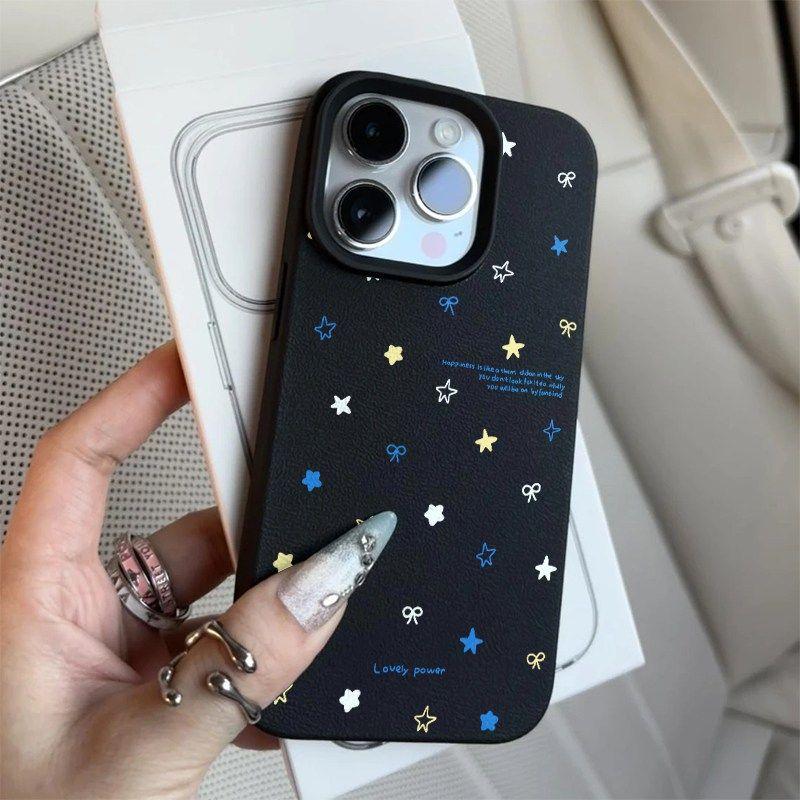 Stars phù hợp với ốp lưng điện thoại iPhone 17/16/15, vỏ bảo vệ iPhone 14/13/12/11 promax, mẫu mới chống sốc hoạt hình dễ thương cho iPhone 17 promax.