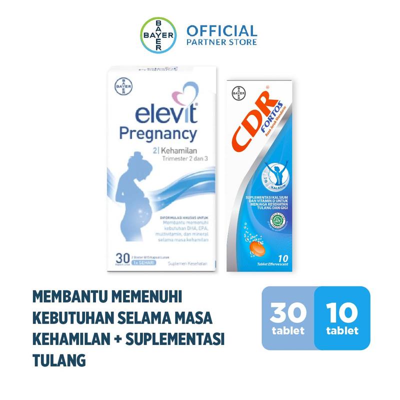 Elevit Pregnancy Kapsul Lunak 30 Tablet & CDR Fortos 10 Tablet - Shop ...