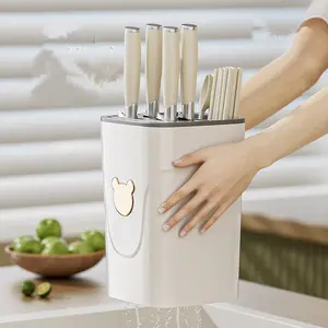 Tempat penyimpanan pisau dapur multifungsi kotak penyimpanan alat makan wadah sendok garpu pisau rak pisau aesthetic