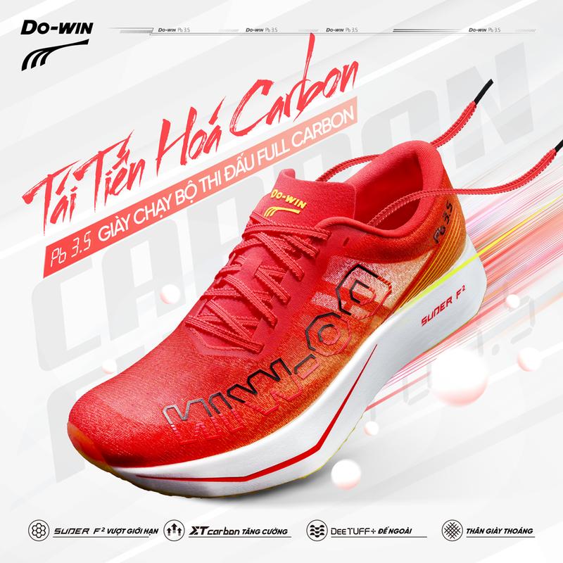 CỰC HOT !!! SIÊU PHẨM PB3.5 - PHIÊN BẢN NÂNG CẤP, GIÀY CHẠY BỘ FULL CARBON BỨT TỐC MẠNH MẼ