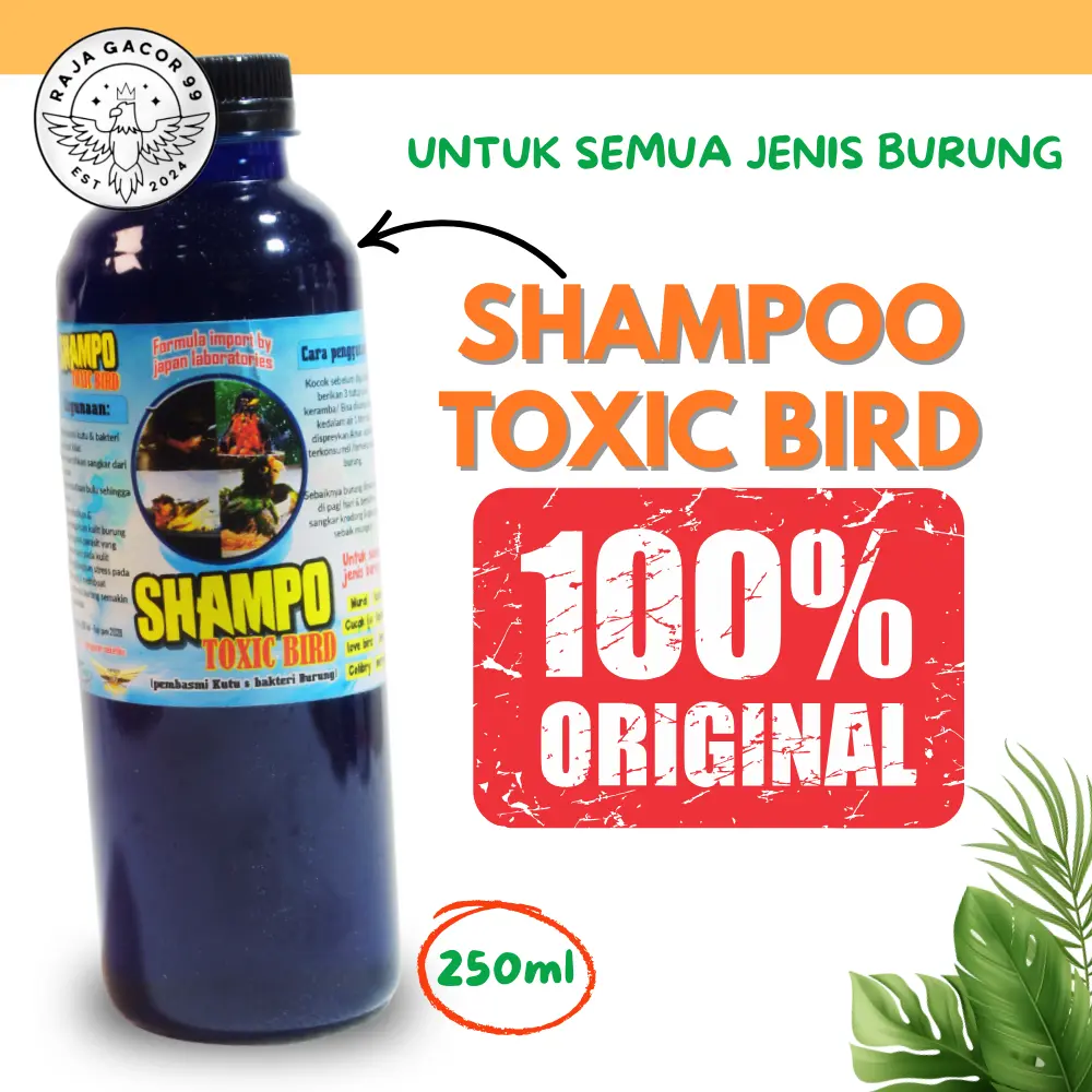 SHAMPOO TOXIC BIRD shampoo pembasmi kutu dan bakteri pada burung