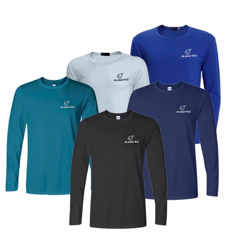 [Giá Rẻ ] Combo5 áo thun nam dài tay giá rẻ, chất vải thun lạnh mặc cực mát, co giãn 4 chiều thoải mái, mặc chống nắng ngoài trời, chơi thể thao, chạy bộ, tập gym, mặc làm áo lót nhiệt