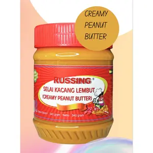 [BPOM] Selai Kacang Russing Peanut Butter Crunchy/Creamy/Selai Roti Halal 340gr