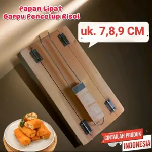 papan lipat risol ukuran 7,8,9cm dan garpu pencelup/papan risoles/papan lupat/garpu pencelup adonan