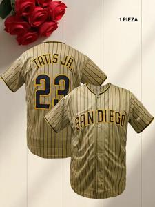 Camiseta de béisbol para hombre transpirable, cómoda y de secado rápido, con bordados; uniforme de competencia unisex, camiseta de manga corta