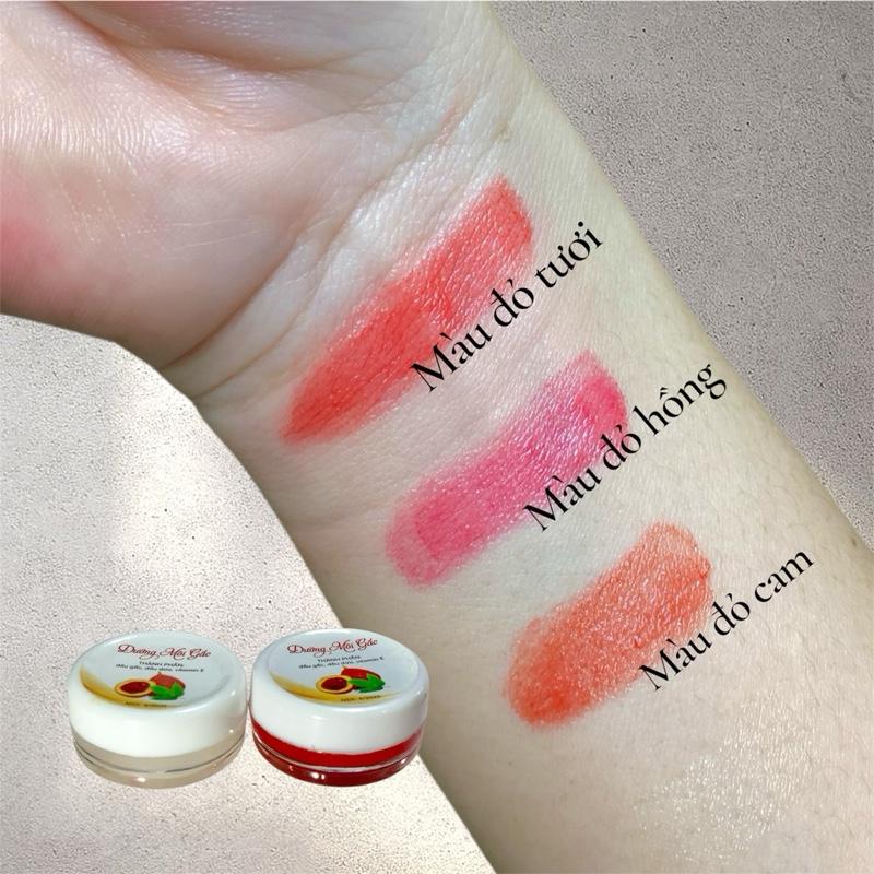 (Tặng tẩy tế bào môi 5g) 1 hủ Son dưỡng môi dầu gấc và dầu dừa, có màu hoặc không màu. Dùng được cho cả nam và nữ. Dưỡng ẩm làm mềm môi, cải thiện màu môi. Cấp nước Môi nứt Sáp dưỡng môi Môi sẫm màu