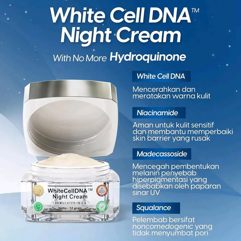 Night Cream Whitening / Acne / Luminous / Ultimate / WhiteCell DNA 3
