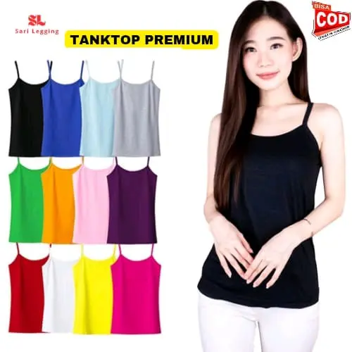 SINGLET WANITA PREMIUM / TANKTOP TALI KECIL / TANKTOP / DALAMAN WANITA Crop Melar Nyaman Atasan Cewek