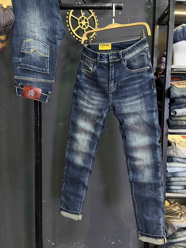 Quần Jean Nam Dài THREE CLTN-6970 Màu Xanh Was Thêu Túi Chất Denim Mẫu Mới Chi Tiết Như Hình J3985.