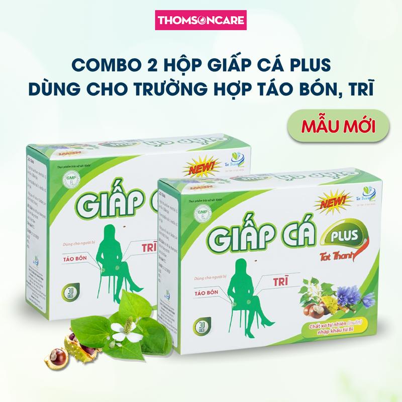 Combo 2 hộp giấp cá Plus mẫu mới combo Giấp cá Plus & Gel bôi Zacatri cho người trưởng thành bị trĩ táo bón