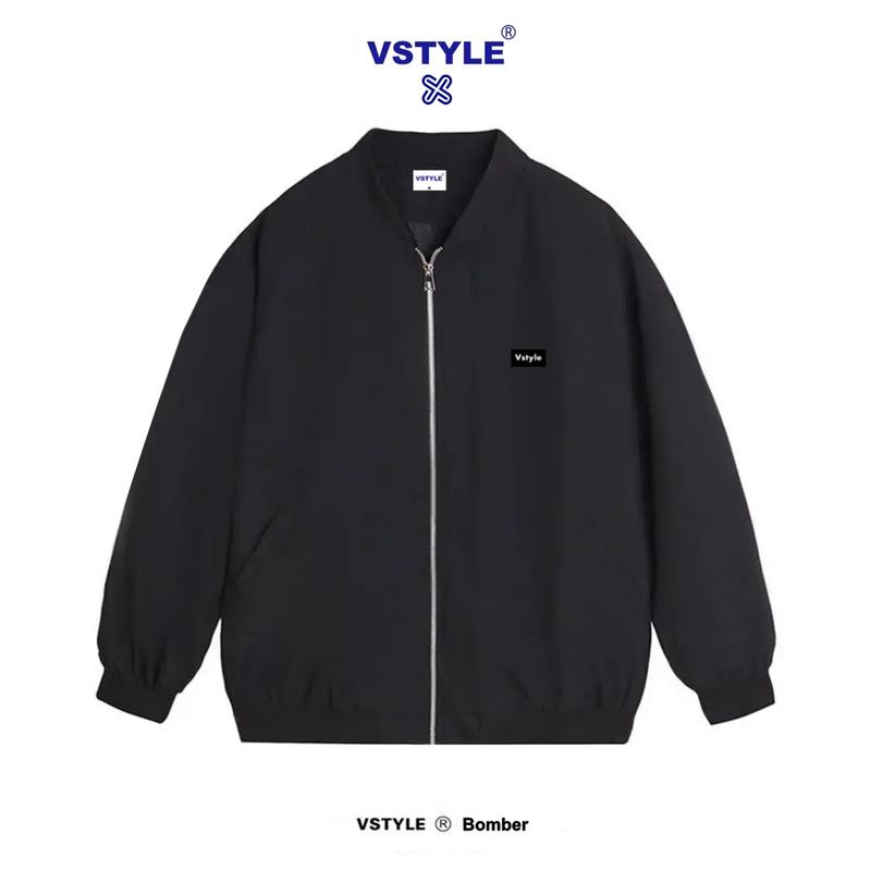 VSTYLE - Áo Khoác Bomber Dù Hai Lớp Trượt Nước Cản Gió Chống Tia UV Logo Vstyle Unisex Áo Khoác Ngoài ,Áo Khóa Kéo ,Áo Chống Nắng Nam Nữ Local Brand