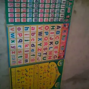 Paket 6 Poster Edukasi / Hurup / Angka / Hijaiyah /Hewan / Buah / Tranfortasi