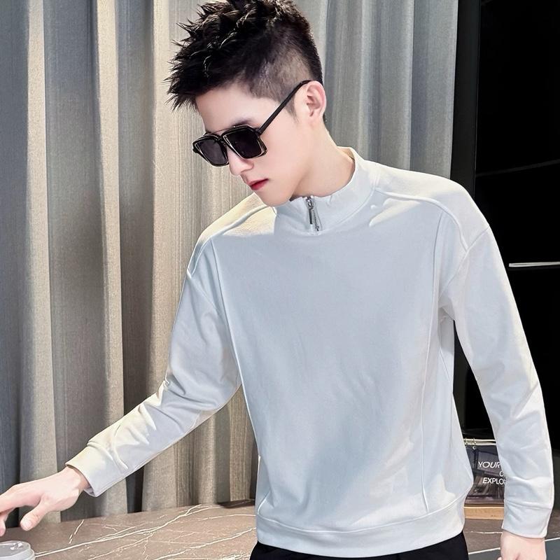  Áo Sweater Cổ Cao Phối Zip Khóa Tăng Cá Tính Trẻ Trung Năng Động Form Regular Fit Vải Nỉ 1 Da 350gsm  Thu Đông  Mã 190  