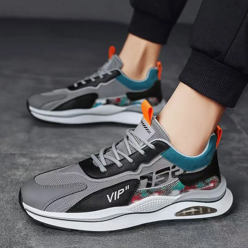 2026 Nuevos zapatos deportivos casuales para exteriores para hombre, estilo callejero, suela cómoda y suave, zapatos de tenis con cordones livianos y antideslizantes, modernos y versátiles, adecuados para correr, viajar, hacer senderismo, viajar al trabajo y uso diario. - Foto 5