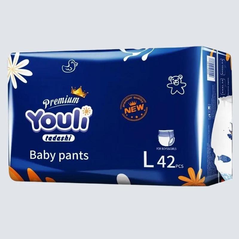 [Giảm 14%] Youli Xanh Premium Tã Bỉm Dán Baby Pants Chất Liệu Mềm Mại Thấm Hút Tốt Cho Bé 0-25kg