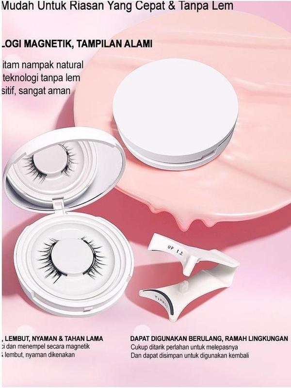 Wotabo [ LIVE ]- Eyelash Magnetic Premium Natural Tanpa Lem Bulu Mata Palsu 1 Paket Mempercantik Bulumata 7