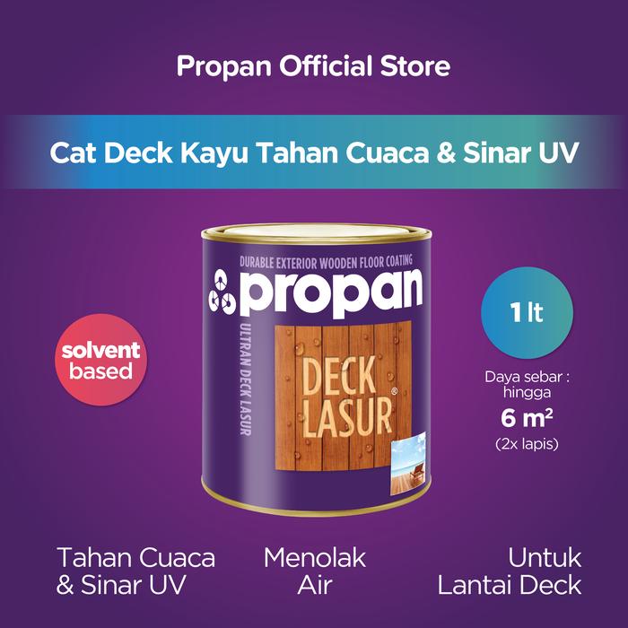 Gambar CAT LANTAI DECK KAYU EXTERIOR ULTRAN DECK LASUR EDL-601-1L - NATURAL SATIN dari PROPAN RAYA Kota Administrasi Jakarta Barat Tokopedia