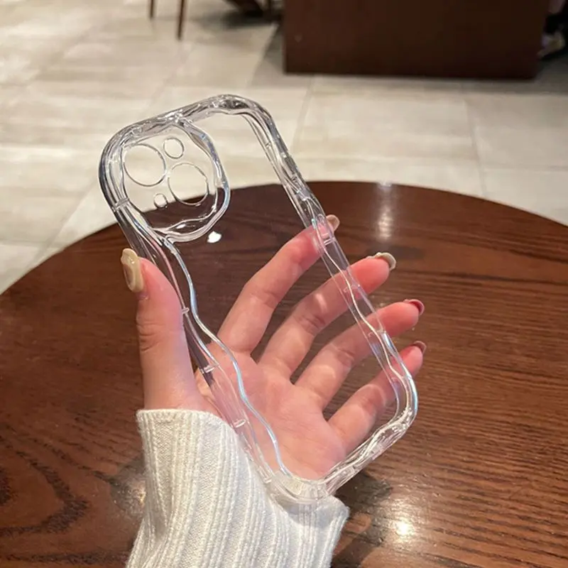 For iPhone 15promax14Pro13/12/11/7/8plus/XR/xsmax case, new 3D curved edge solid color, simple and transparent anti drop, niche internet celebrity Instagram style Screen Protector Handheld Cover Protection