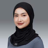Gambar HIA EveryWear Areesa Sport Hijab Kerudung Olahraga Wanita Muslim  Sporty Instan Slim Spandex Hitam Nyaman - Hitam dari HIA EveryWear Kota Bandung 4 Tokopedia
