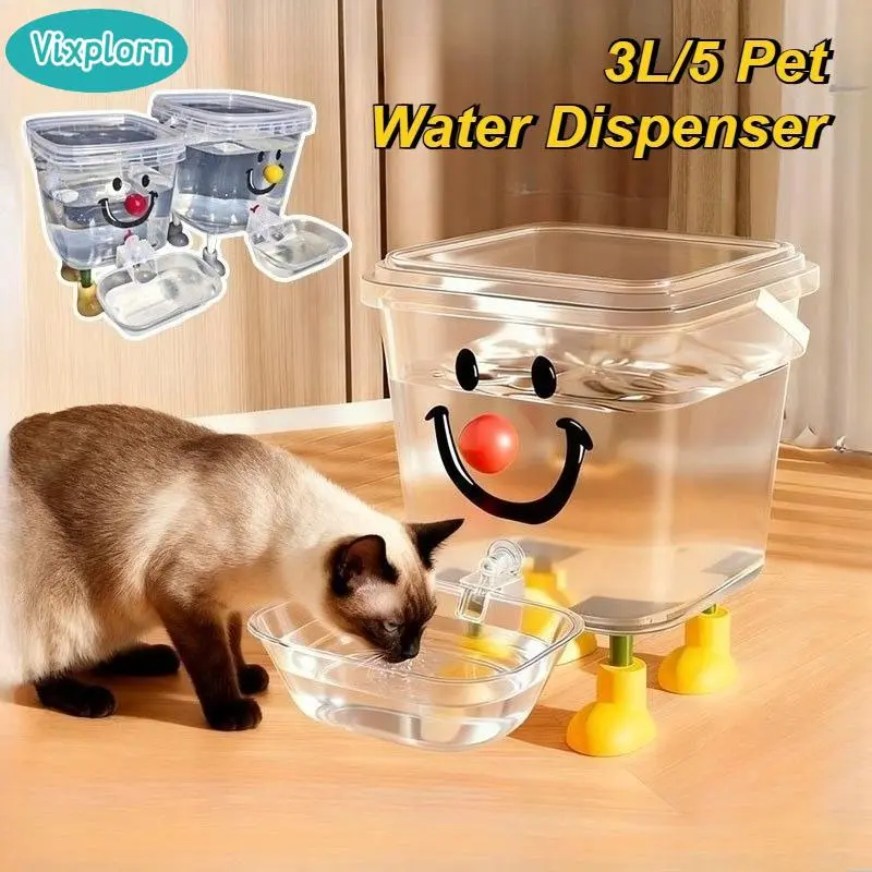Vixplorn 3L/5 Pet Water Dispenser Otomatis Automatic / Anjing Dan Kucing Hewan Water Dispenser /  Minum Anjing Otomatis Air Dispenser Air Kucing / Automatic Pet Feeder
