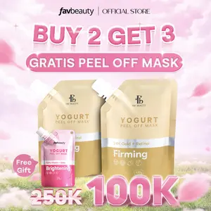 Fav Beauty Yogurt Peel Off Mask - Firming Anti Aging With 24K Gold + Retinol | Masker Wajah Anti Aging Penuaan Renew Exfoliasi Wajah SkinCare