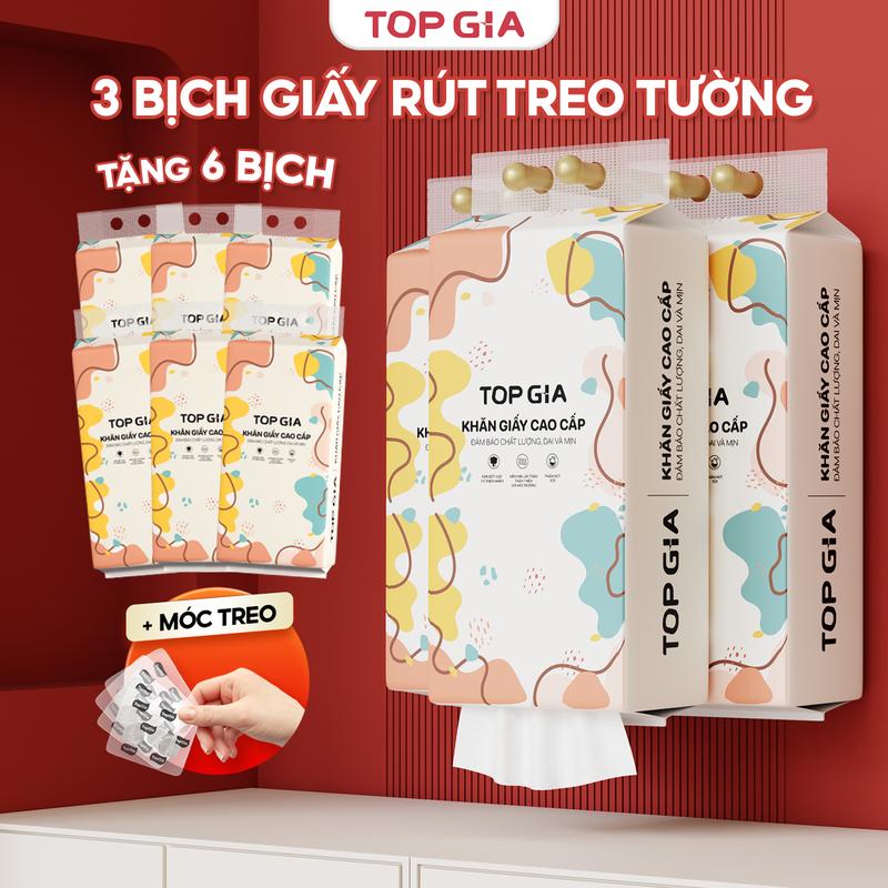 (NHẬN VỀ 9 BỊCH) Combo 3 Bịch khăn giấy CỠ ĐẠI rút treo tường đa sắc 1280 tờ/bịch Giấy Ăn Khăn Giấy Chống Nước Giấy Vệ Sinh (đơn hàng cả quà tặng nhận về tổng 9 bịch) ĐẠT QUY CHUẨN BỘ CÔNG THƯƠNG  SIZE XL PREMIUM (DS)