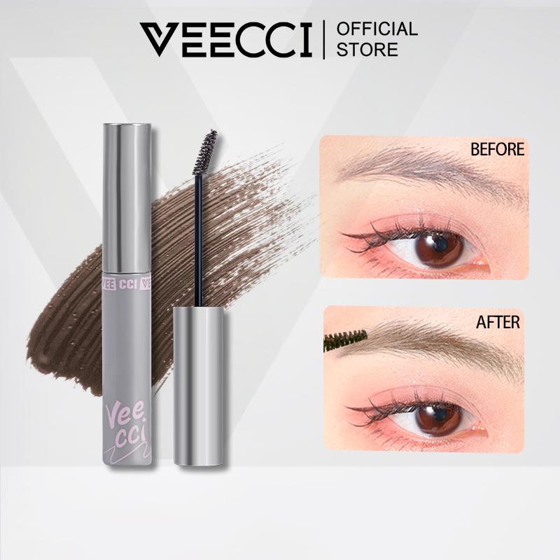 VEECCI Mascara Lông Mày Thay Đổi Màu Lông Mày Lông Mày Dày Khóa Màu Tự Nhiên Không Vón Cục Nhanh Khô Chống Mồ Hôi 3.5g