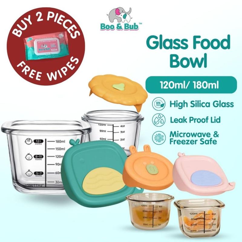 Boo&Bub Children's Complementary Food Bowls Children's Transparent ...
