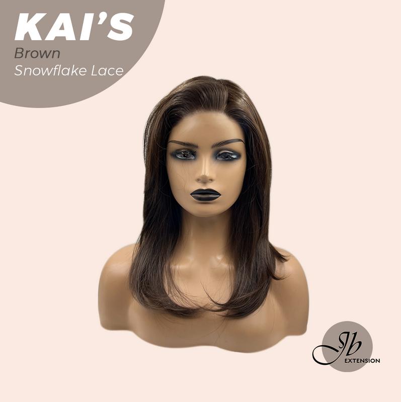 JBEXTENSION【UK】18 Inches Mix Blonde Pre-Cut Snowflake Lace Frontlace Glueless Wig KAI'S【PERMATEASE】 6
