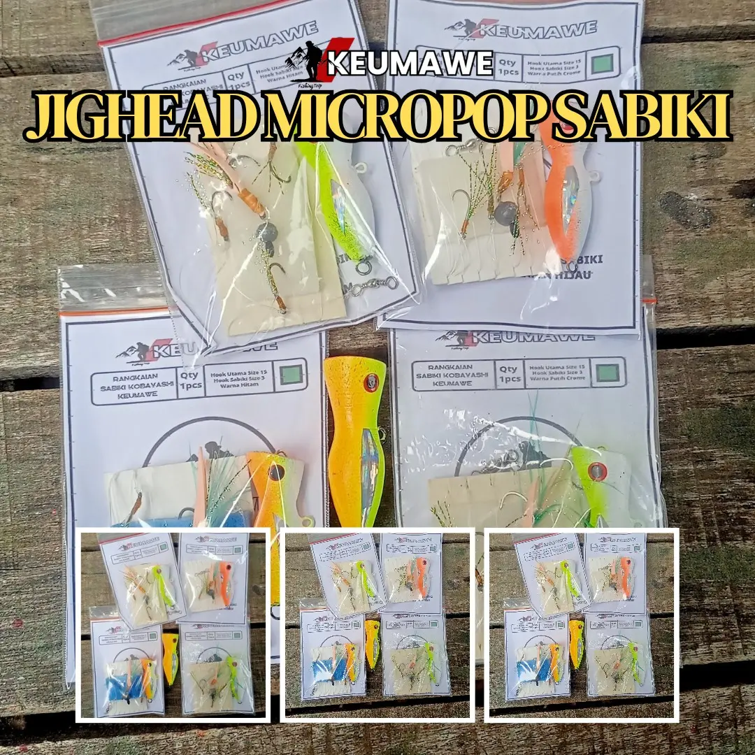 Umpan Casting Rangkaian Micro Pop Jighead Sabiki