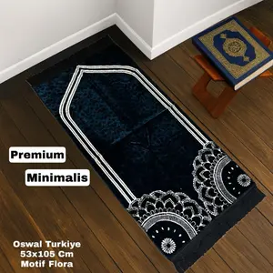 Sajadah Turki Beludru Halus Tebal Premium| OSWAL FLORA 53x105cm|Dewasa