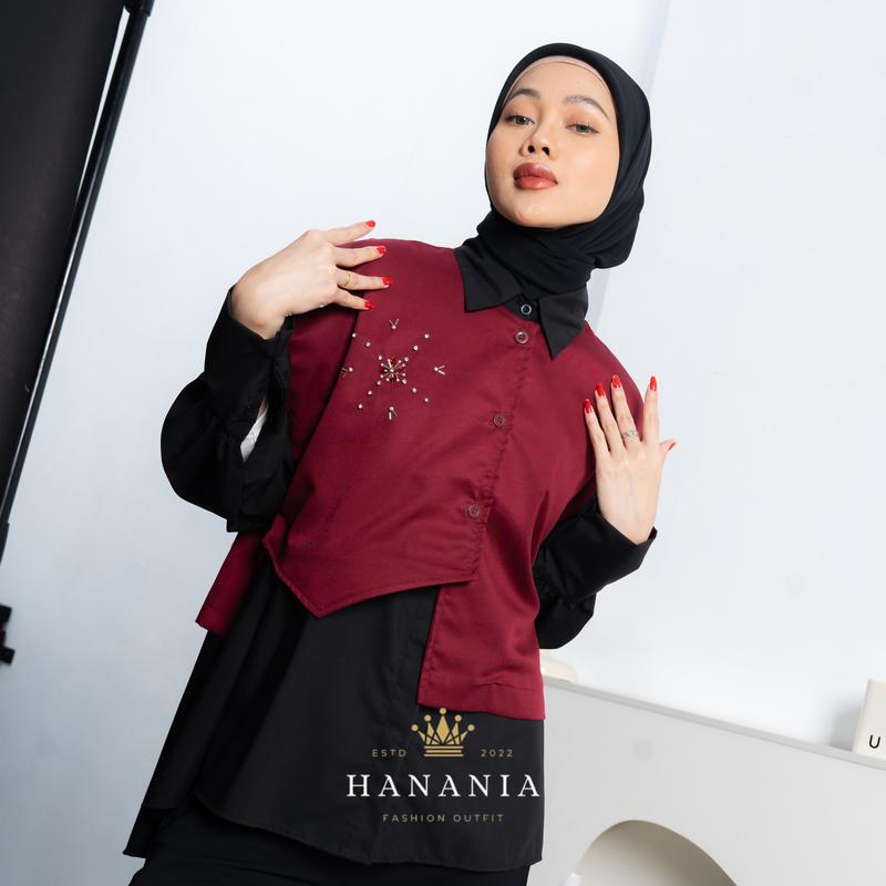 Alexa premium vest wanita korean style with payet 1