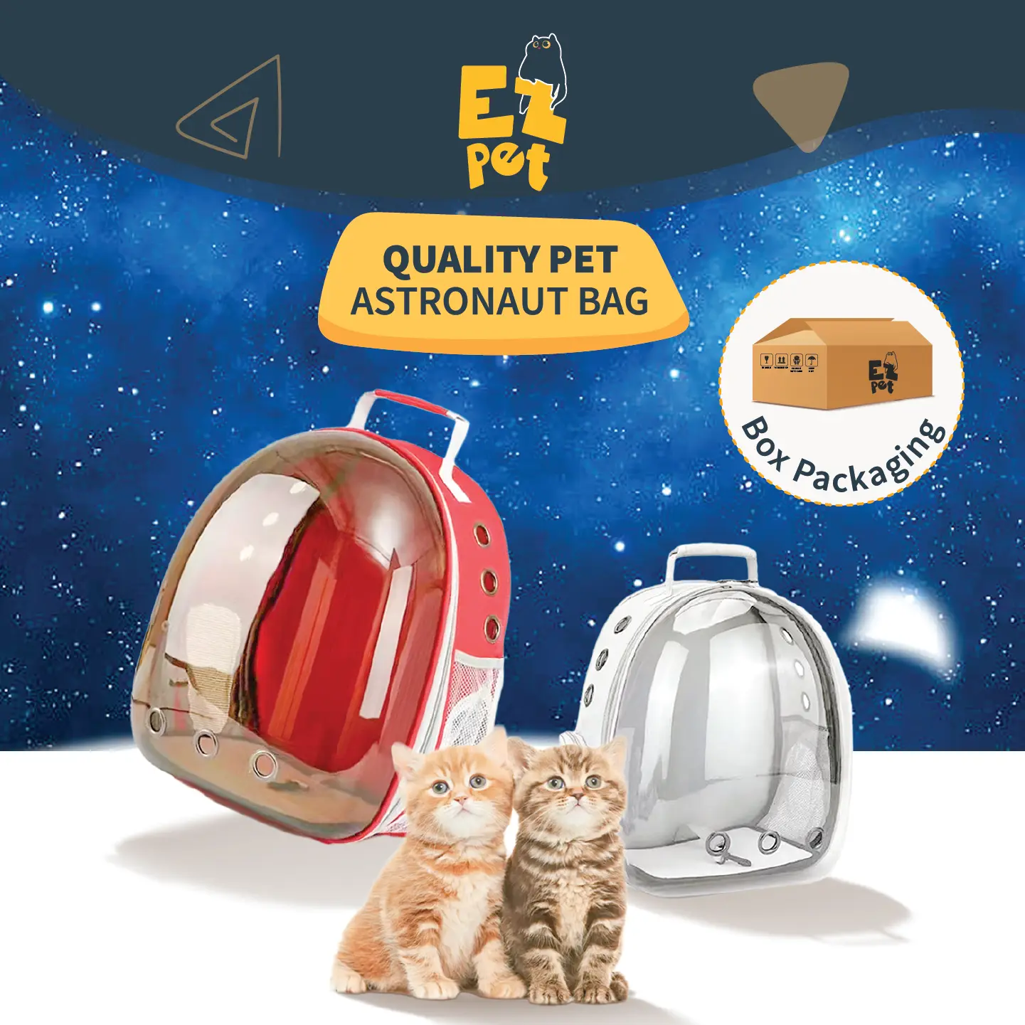 EZPET【Upgraded Quality】Pet Astronaut Bag Pet Carrier Cat Carrier Bag Pet Bag Backpack Back Pack Beg Kucing