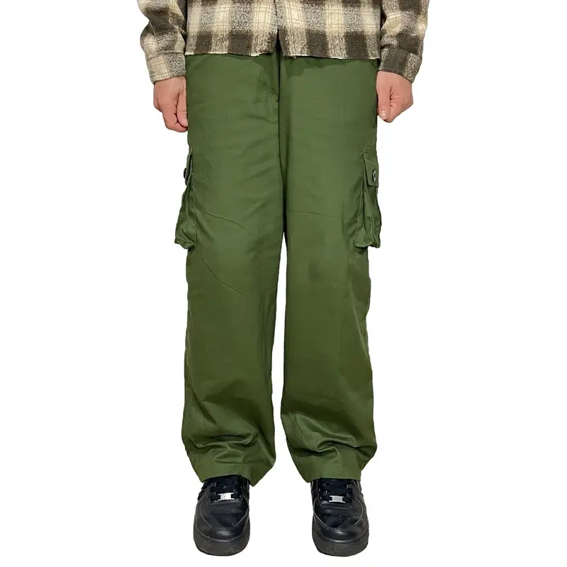 Celana Cargo Baggy Pants Fuckmous Apparel Hijau Army - Cargo Panjang Catton Twill Hijau Army Unisex 4