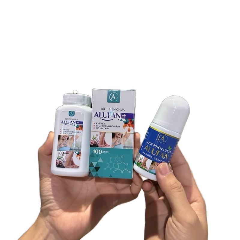Phèn Chua ALUFAN Lọ Rắc 100gr Khử Mùi Hôi Nách Hôi Chân Nam Nữ