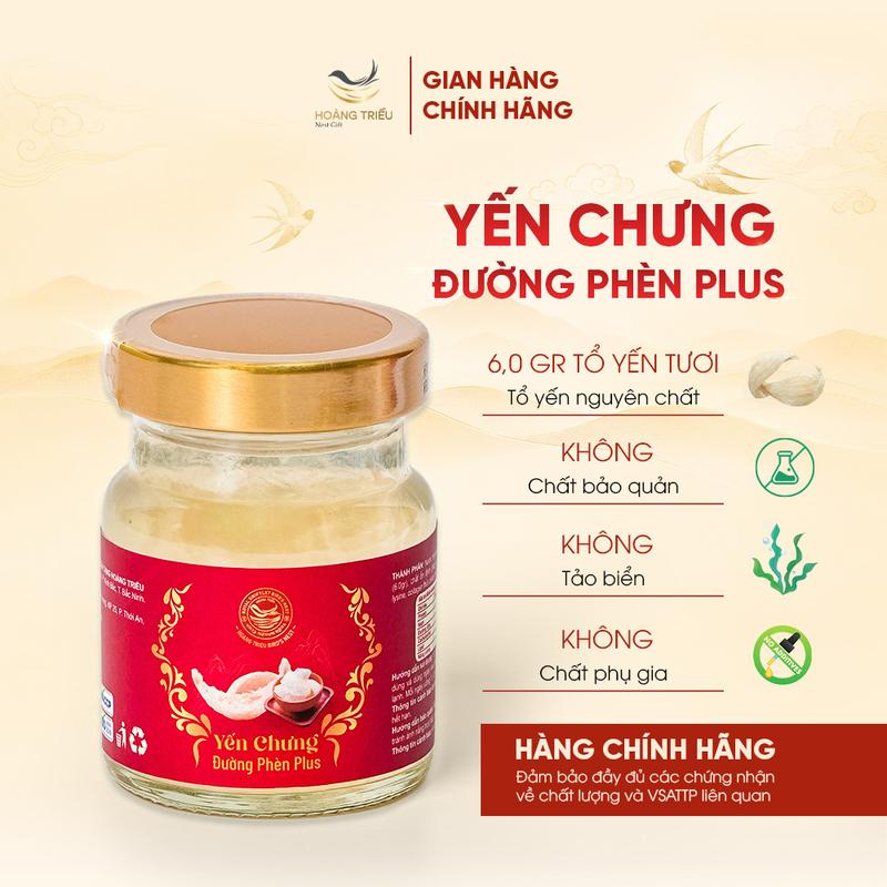 Hoàng Triều Bird's Nest - Yến Chưng Kids Plus 6000mg - Yến chưng sẵn cao cấp hũ…