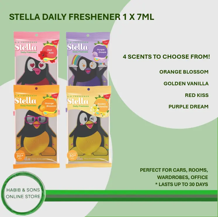 STELLA AIR FRESHENER FOR CARS, ROOMS, OFFICES, WARDROBES! LASTS UP TO 30 DAYS!
