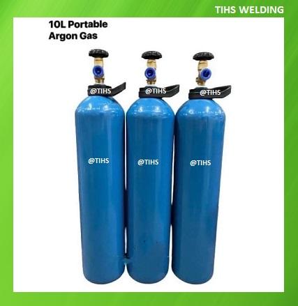 Argon Gas Cylinder 10L for Stainless Steel Welding (TIG WELDING ...