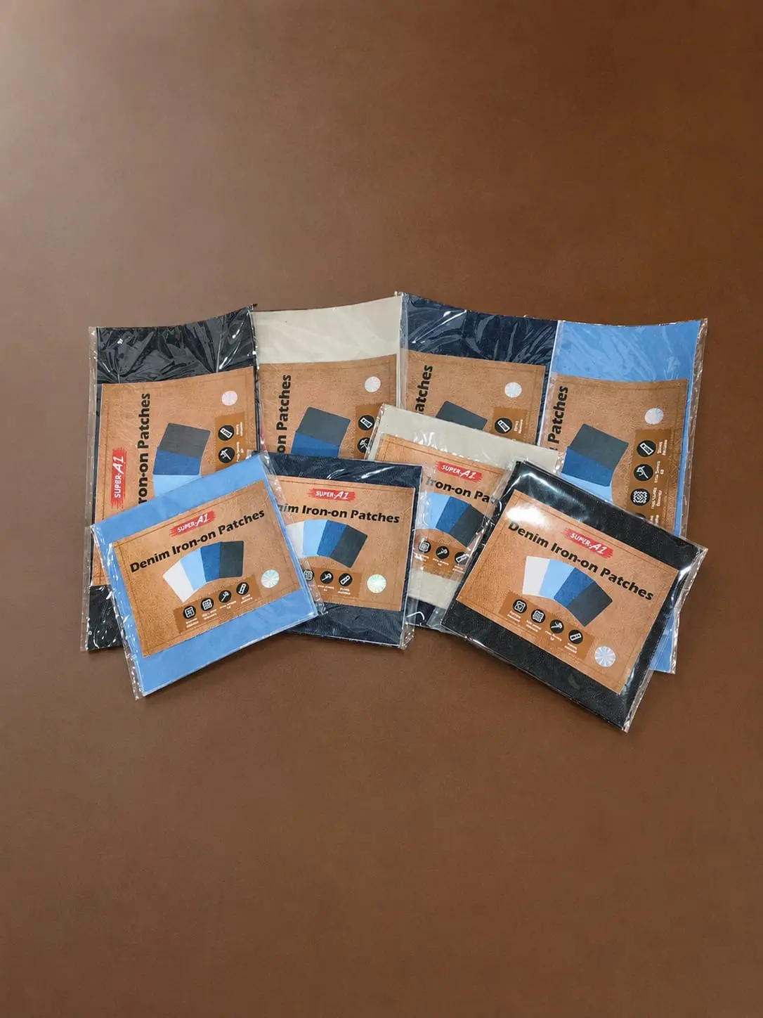 Set Denim Jean Repair Patch Penambal Jeans Celana Jaket Craft Ori Mudah Dicuci Tahan Lama