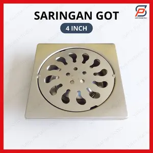 Saringan Got Kamar Mandi / Saringan Got Stainless Floor Drain 4" Inch