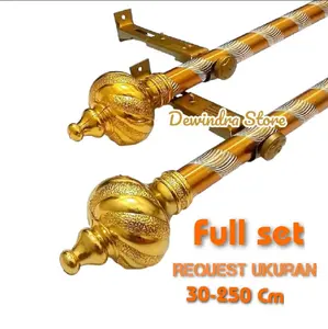 BATANG GAGANG GORDEN COSTUME REQUEST UKURAN 30 - 200 CM GOLD SiLVER BLACK FULL SET TINGGAL PASANG