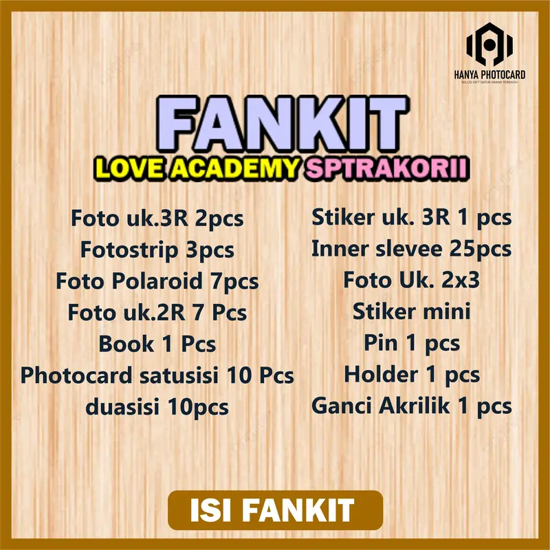 " Fankit Love Academy Untuk para kolektor "  | Unofficial - Limited Edition 5