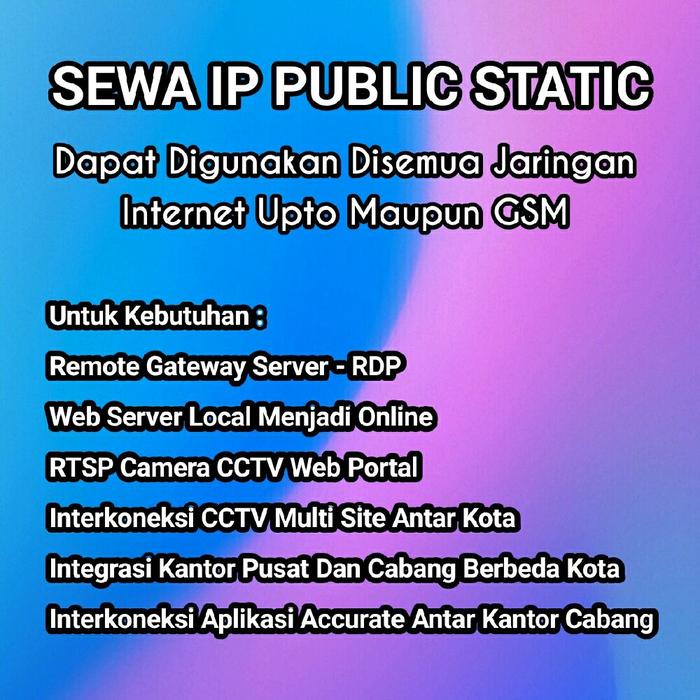 Jual IP Public Web Server RTSP Camera CCTV VPN Server RDP Server Full ...